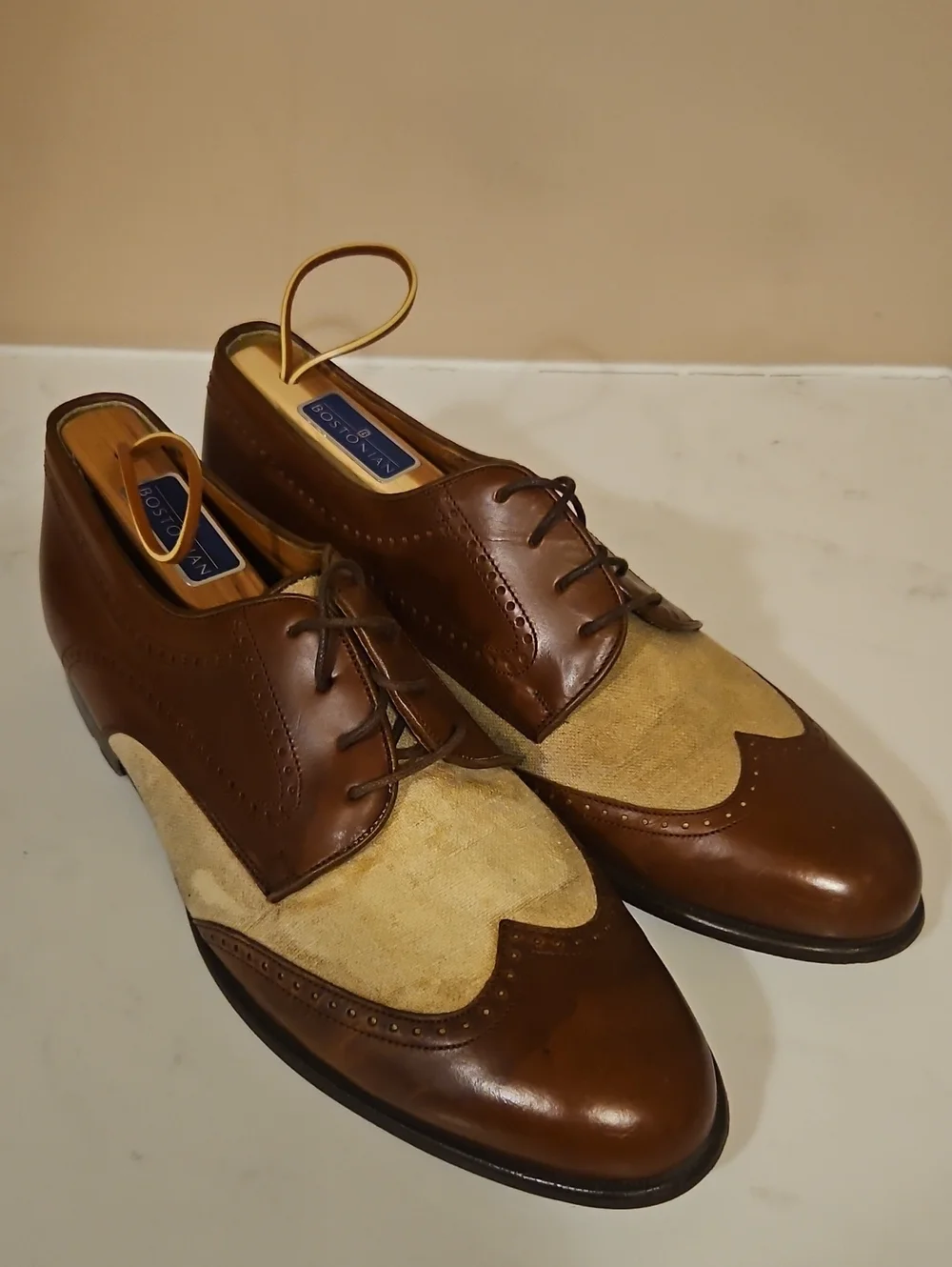 Bostonian Wingtip with canvas accent